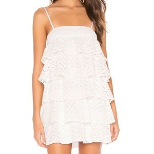 WHITE RUFFLE DRESS
